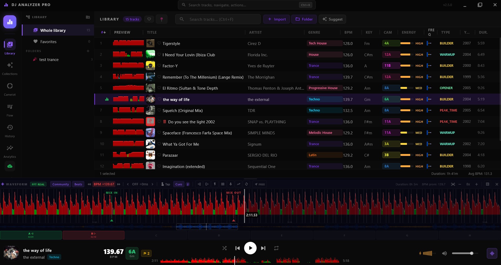 Library - Track Table